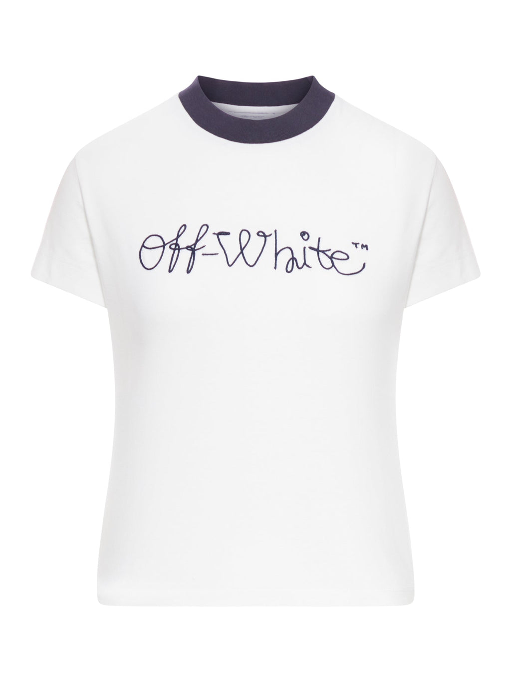 Fitted T-Shirt With Emb Logo Off-white – Гарантія оригінальності – боковий вид