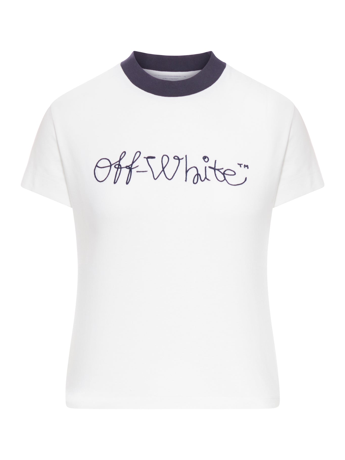 Fitted T-Shirt With Emb Logo Off-white – Гарантія оригінальності – боковий вид