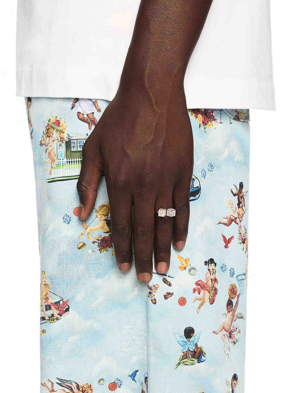 Mini Dice Ring Off-white оригінал – Купити в Україні – вид ззаду