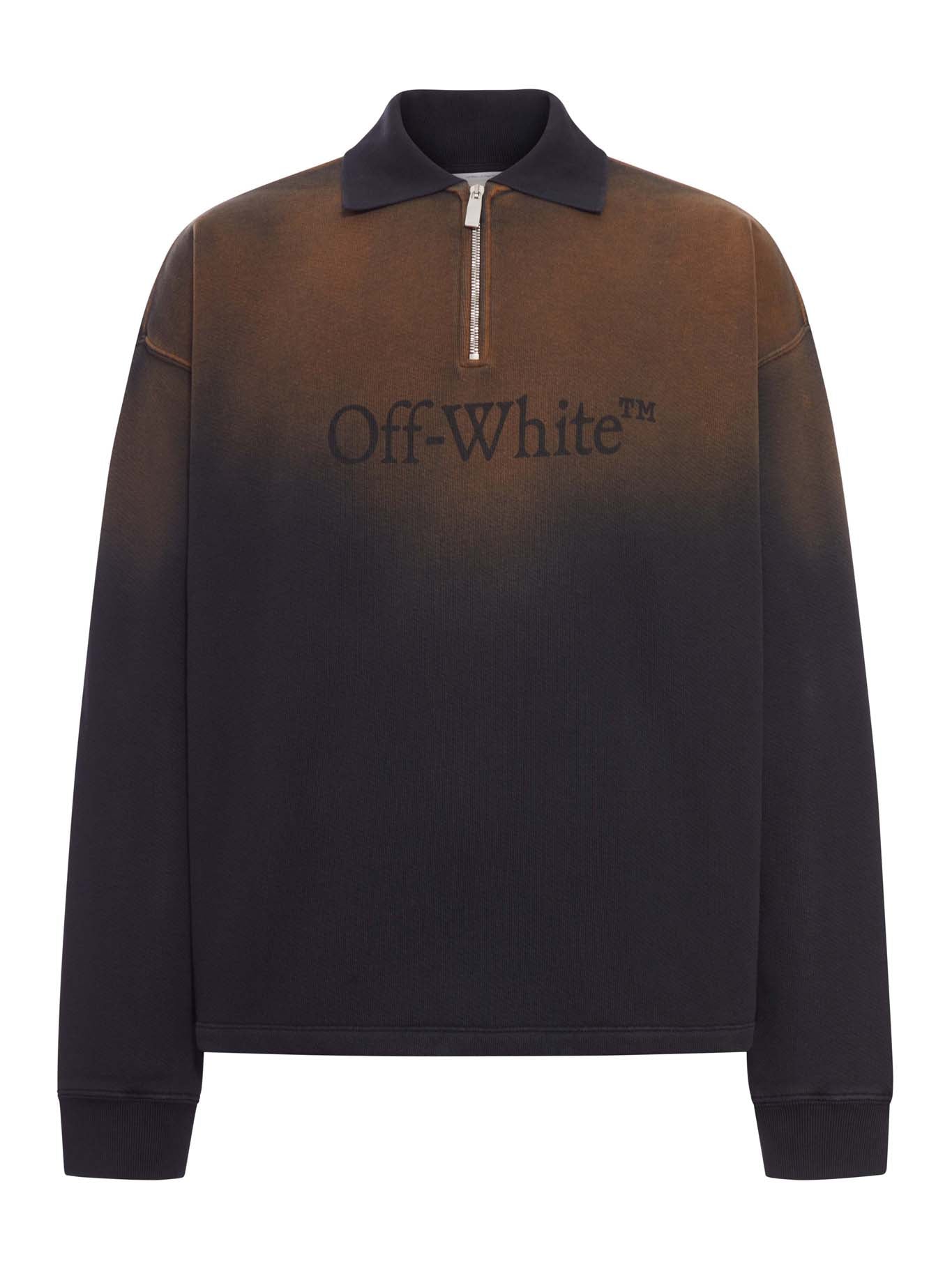 Cotton Polo Shirt With Degraded Effect Off-white оригінал – Купити в Україні – боковий вид