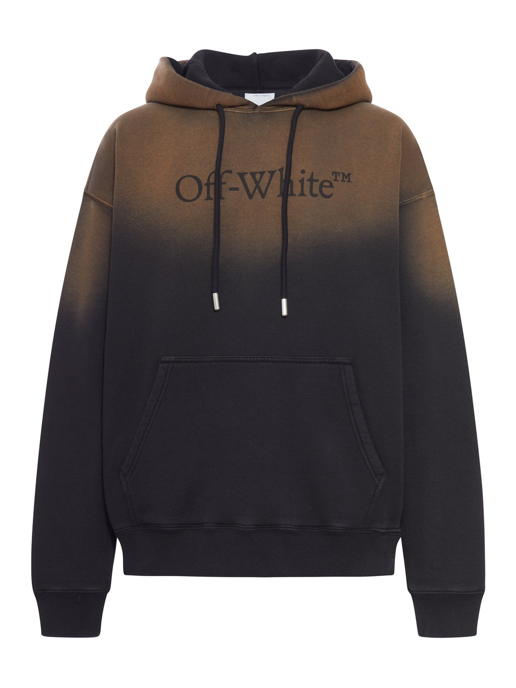 Hoodie In Cotton With Degraded Effect Off-white оригінал – Купити в Україні – боковий вид