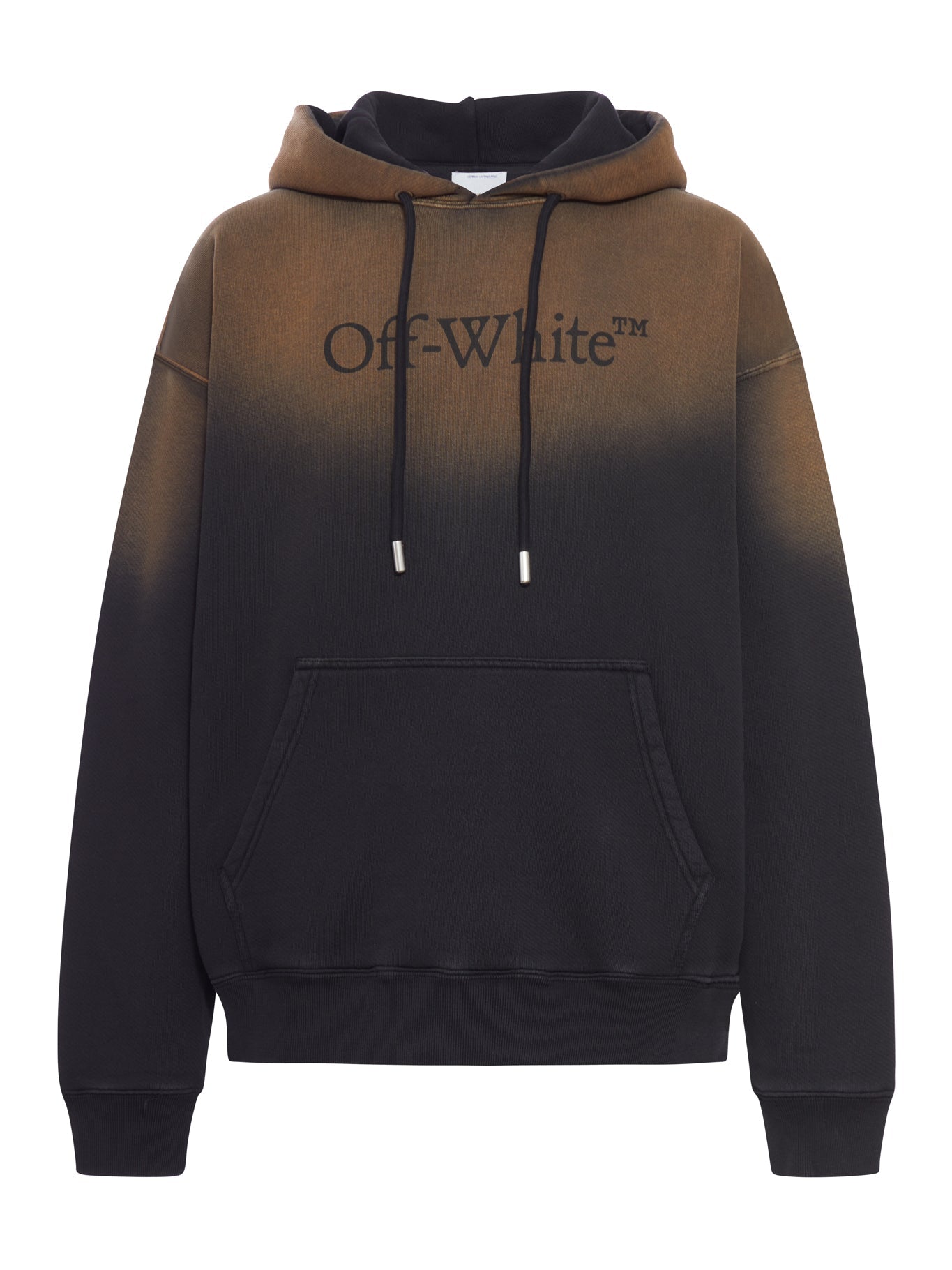 Hoodie In Cotton With Degraded Effect Off-white оригінал – Купити в Україні – боковий вид