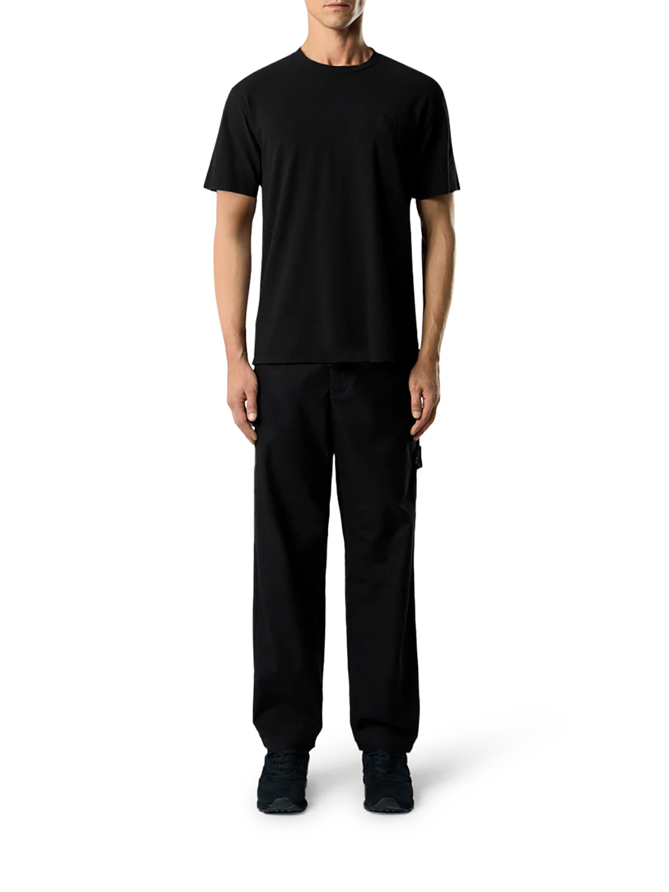 Оригінальна Crew Neck Cotton T-Shirt Stone island – вид ззаду