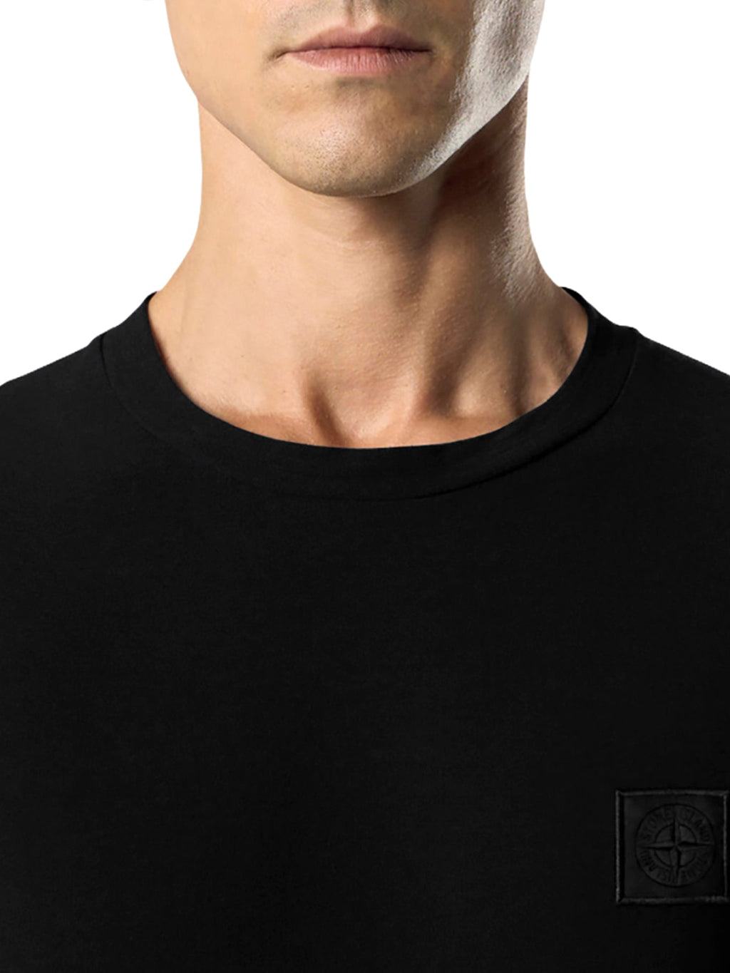 Оригінальна Crew Neck Cotton T-Shirt Stone island – збільшений вид