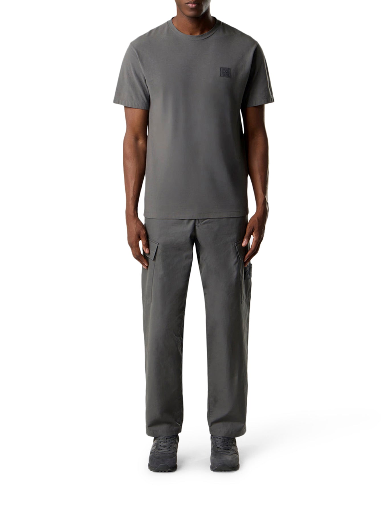 Оригінальна Crew Neck Cotton T-Shirt Stone island – вид ззаду