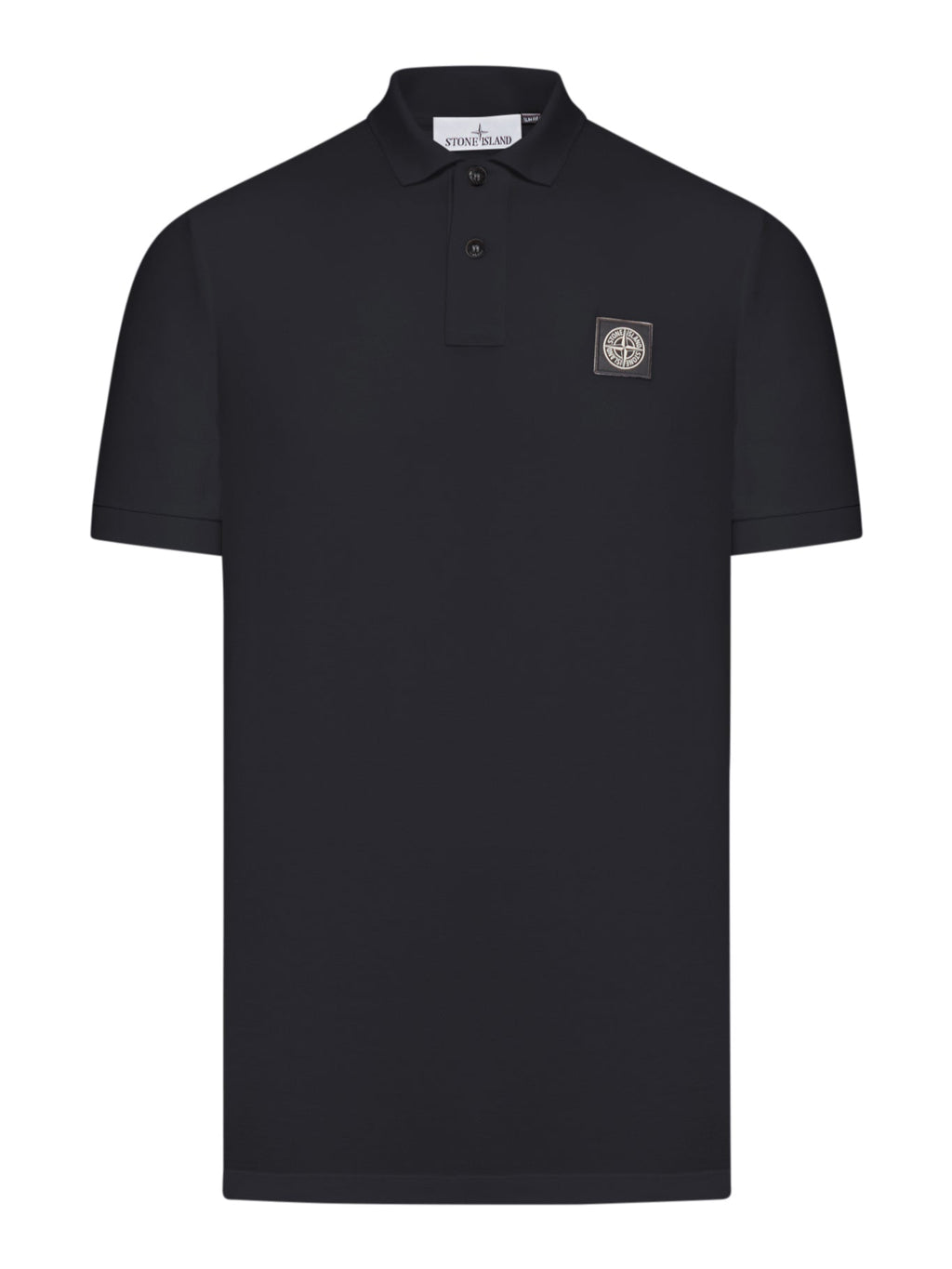 Cotton Polo With Logo Patch Stone island – Гарантія оригінальності – боковий вид