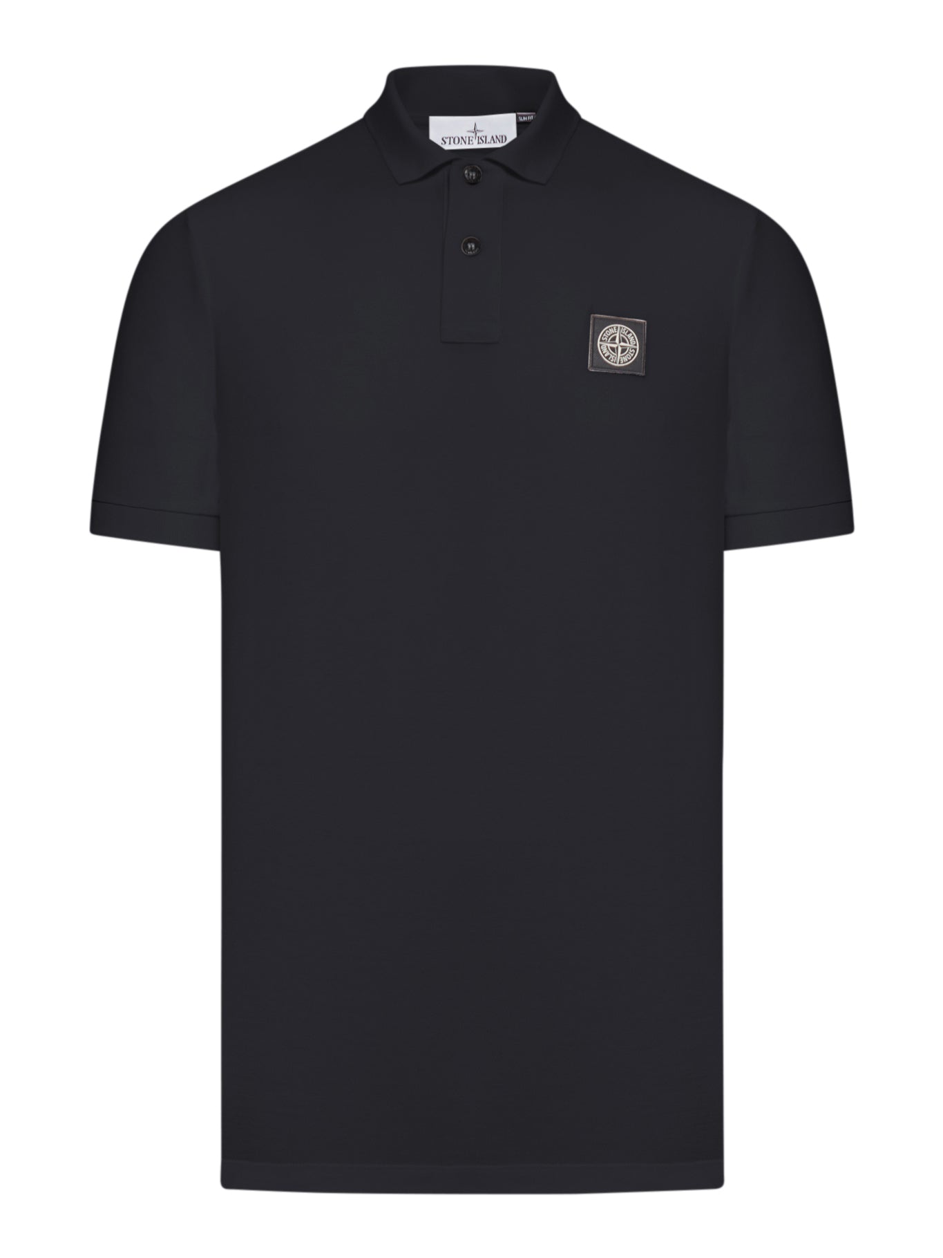 Cotton Polo With Logo Patch Stone island – Гарантія оригінальності – боковий вид