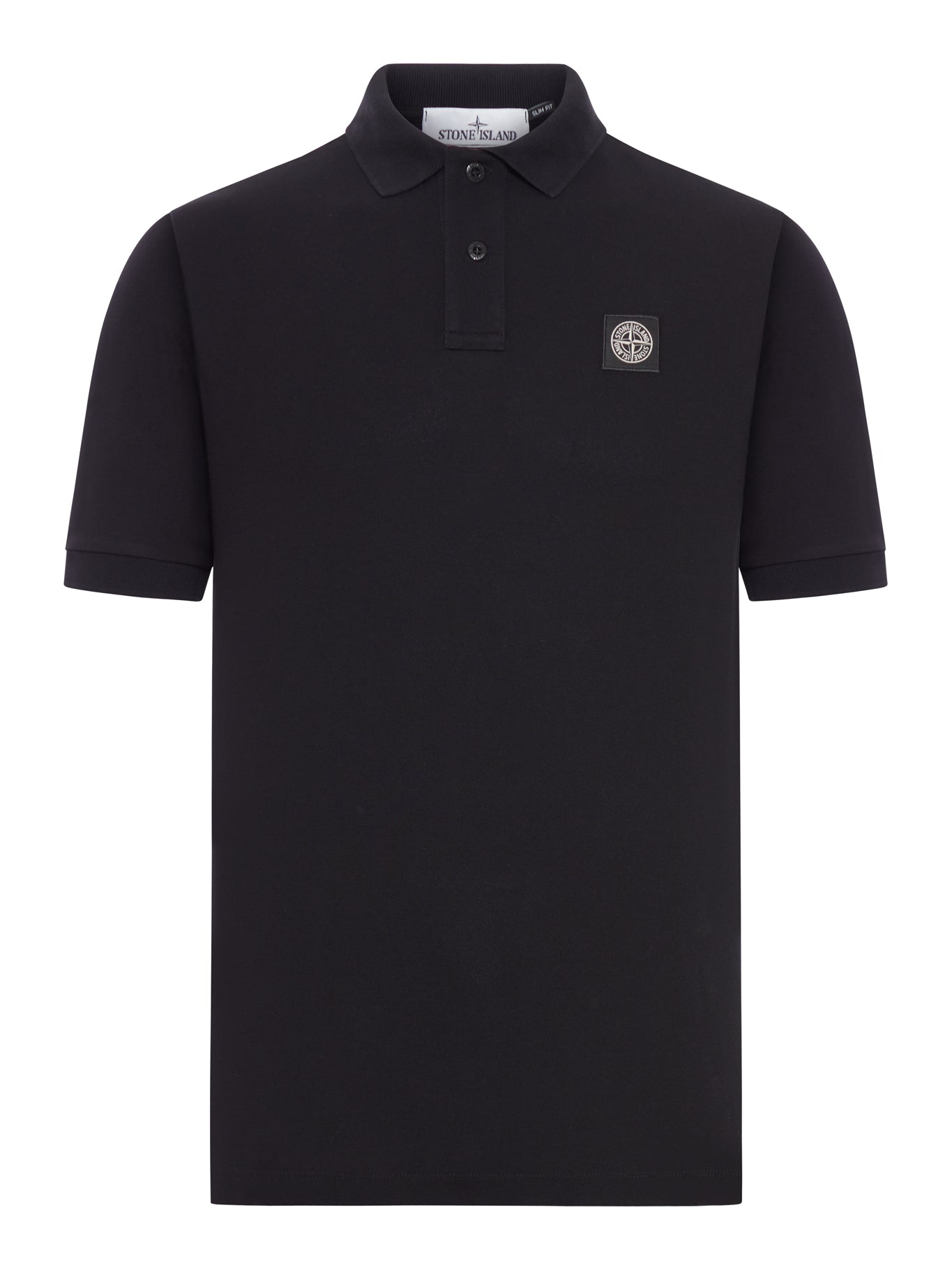 Cotton Polo With Logo Patch Stone island – Гарантія оригінальності – боковий вид