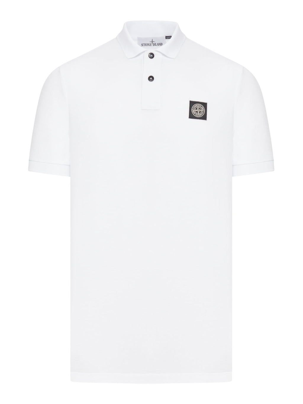 Cotton Polo With Logo Patch Stone island – Гарантія оригінальності – боковий вид