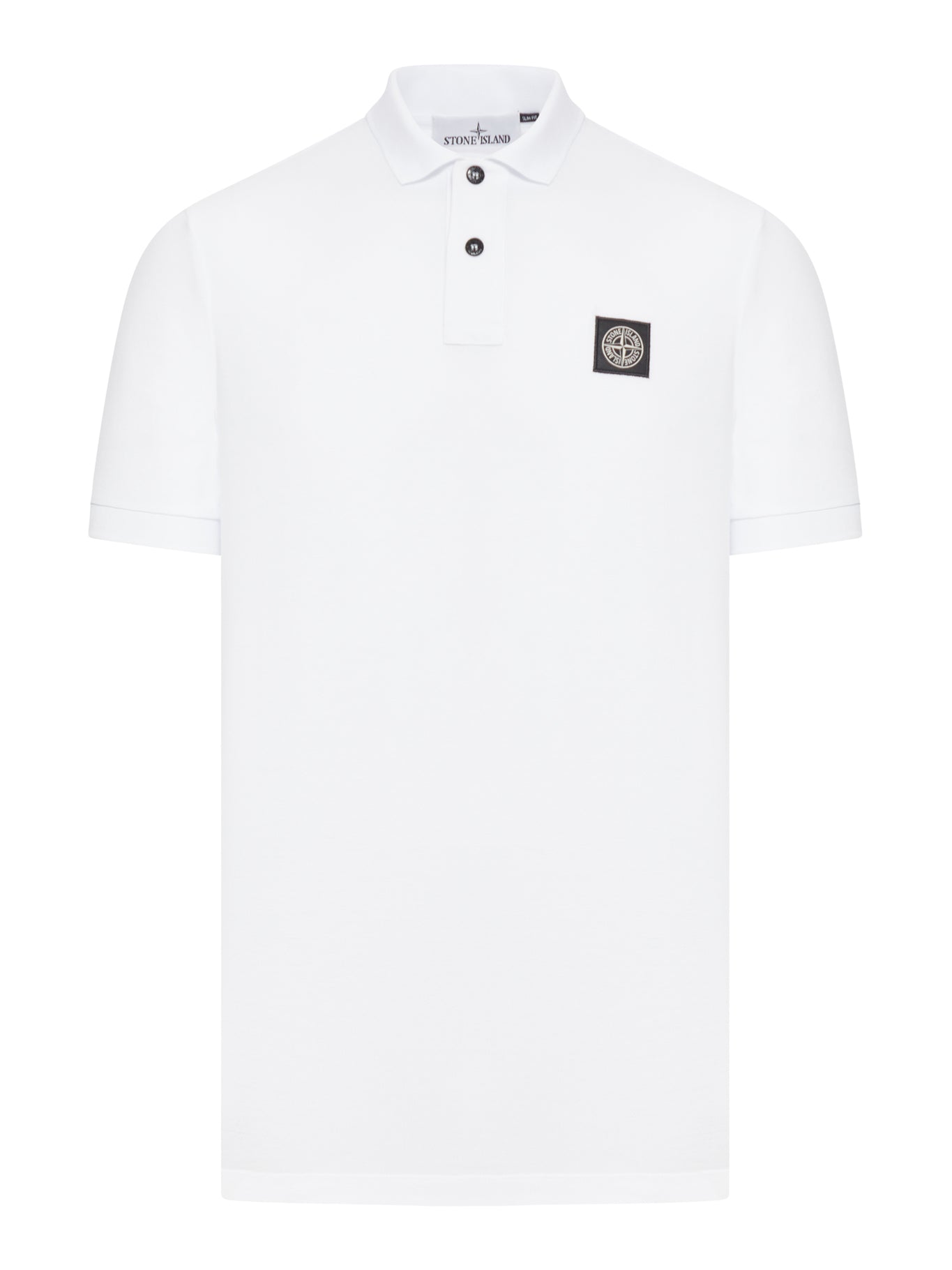 Cotton Polo With Logo Patch Stone island – Гарантія оригінальності – боковий вид