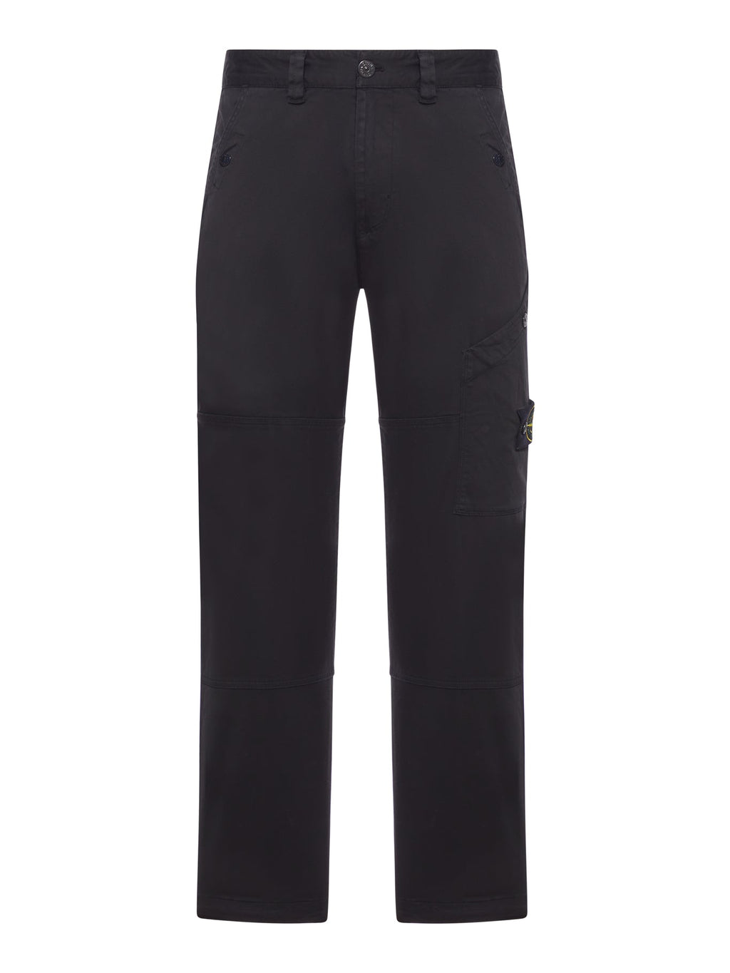 Оригінальна Regular Cotton Trousers With Logo Stone island – боковий вид