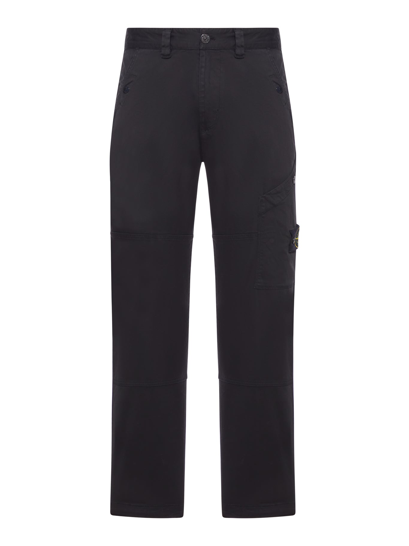 Оригінальна Regular Cotton Trousers With Logo Stone island – боковий вид