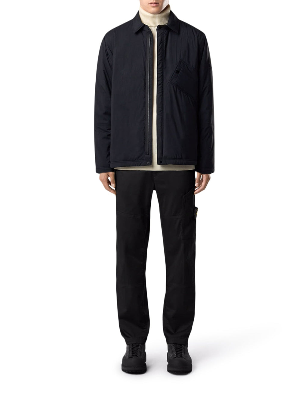 Оригінальна Regular Cotton Trousers With Logo Stone island – вид ззаду