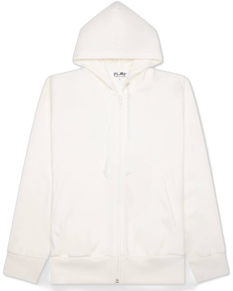 Comme des Garcons PLAY x the Artist Invader Women's Full-Zip Hoodie - Off-White - COMME DES GARCONS (Background Removed)
