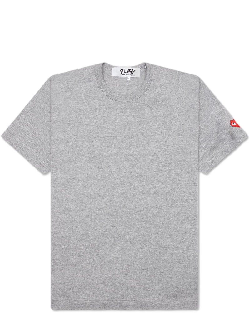 Comme des Garcons PLAY x the Artist Invader S/S Tee - Grey - COMME DES GARCONS (Background Removed)