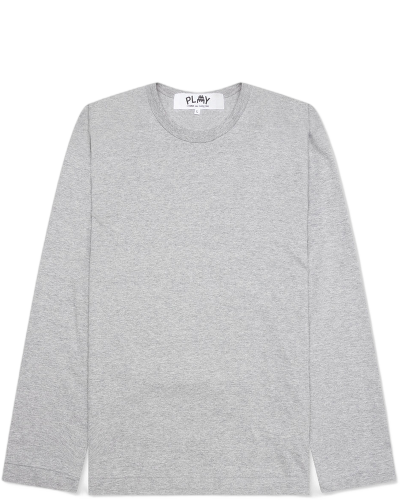 Comme des Garcons PLAY x the Artist Invader L/S Tee - Grey - COMME DES GARCONS (Background Removed)