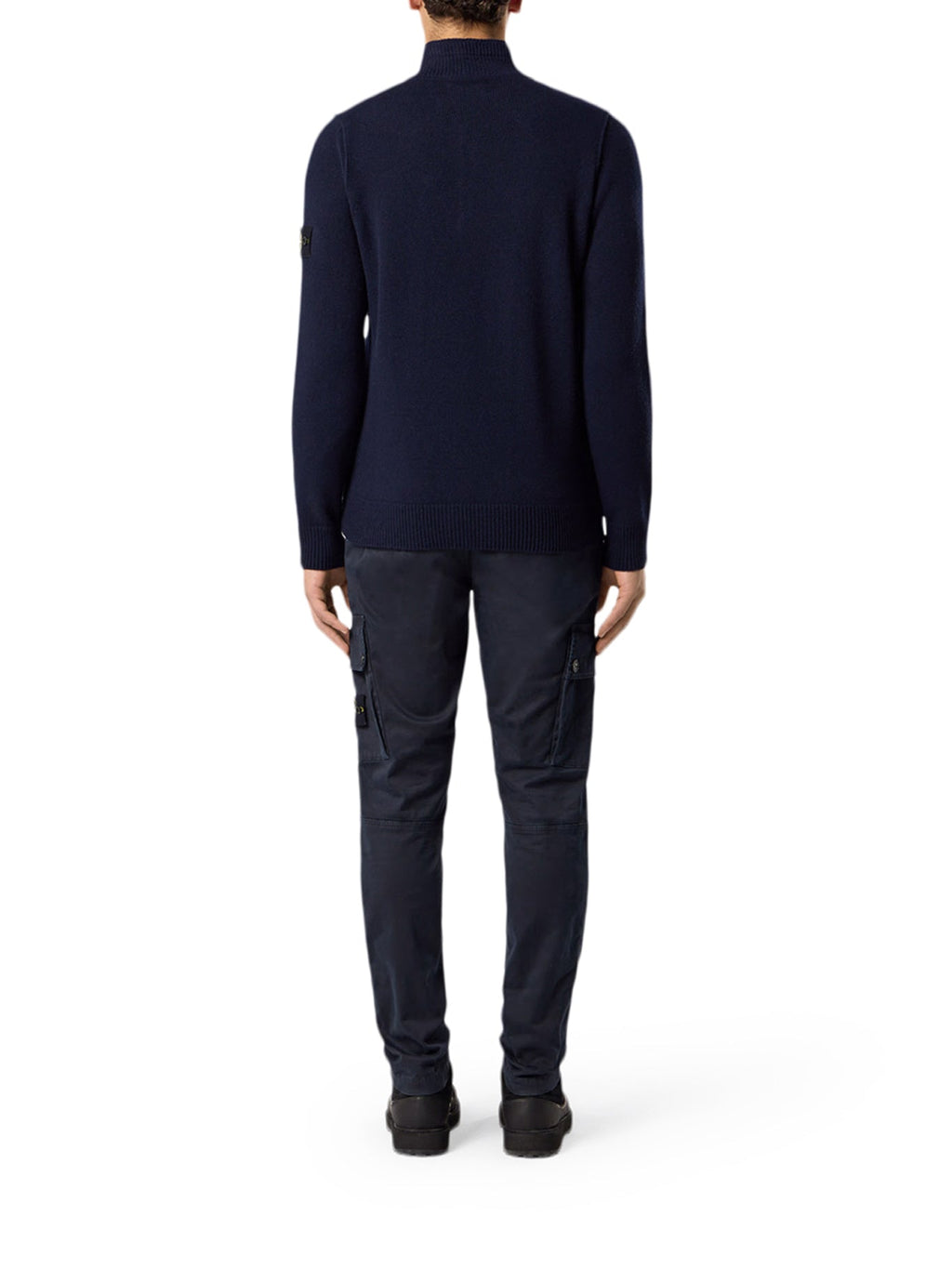 Оригінальна Sweater With Short Zip And Felt Details Stone island – детальний вид