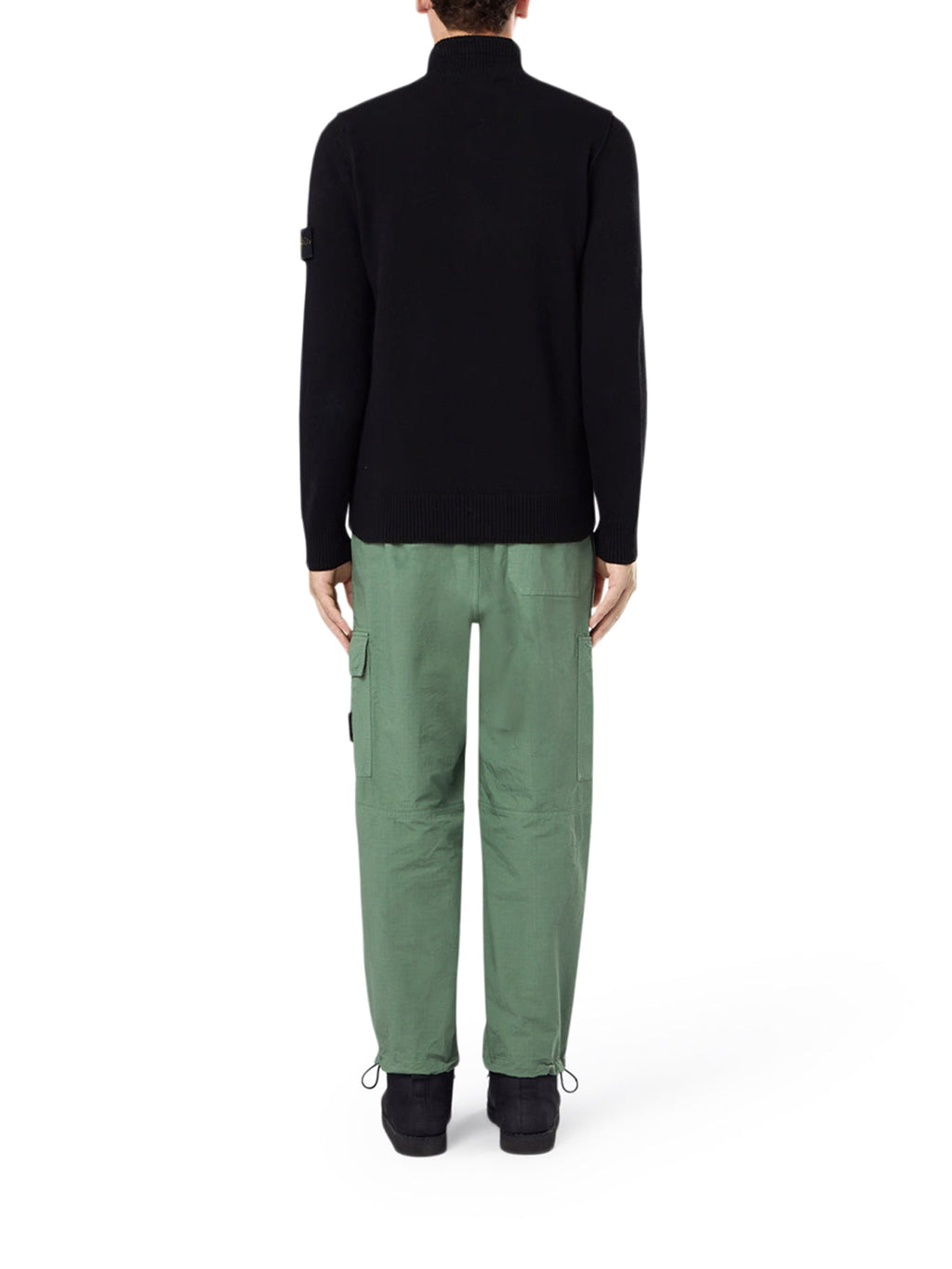 Оригінальна Sweater With Short Zip And Felt Details Stone island – детальний вид
