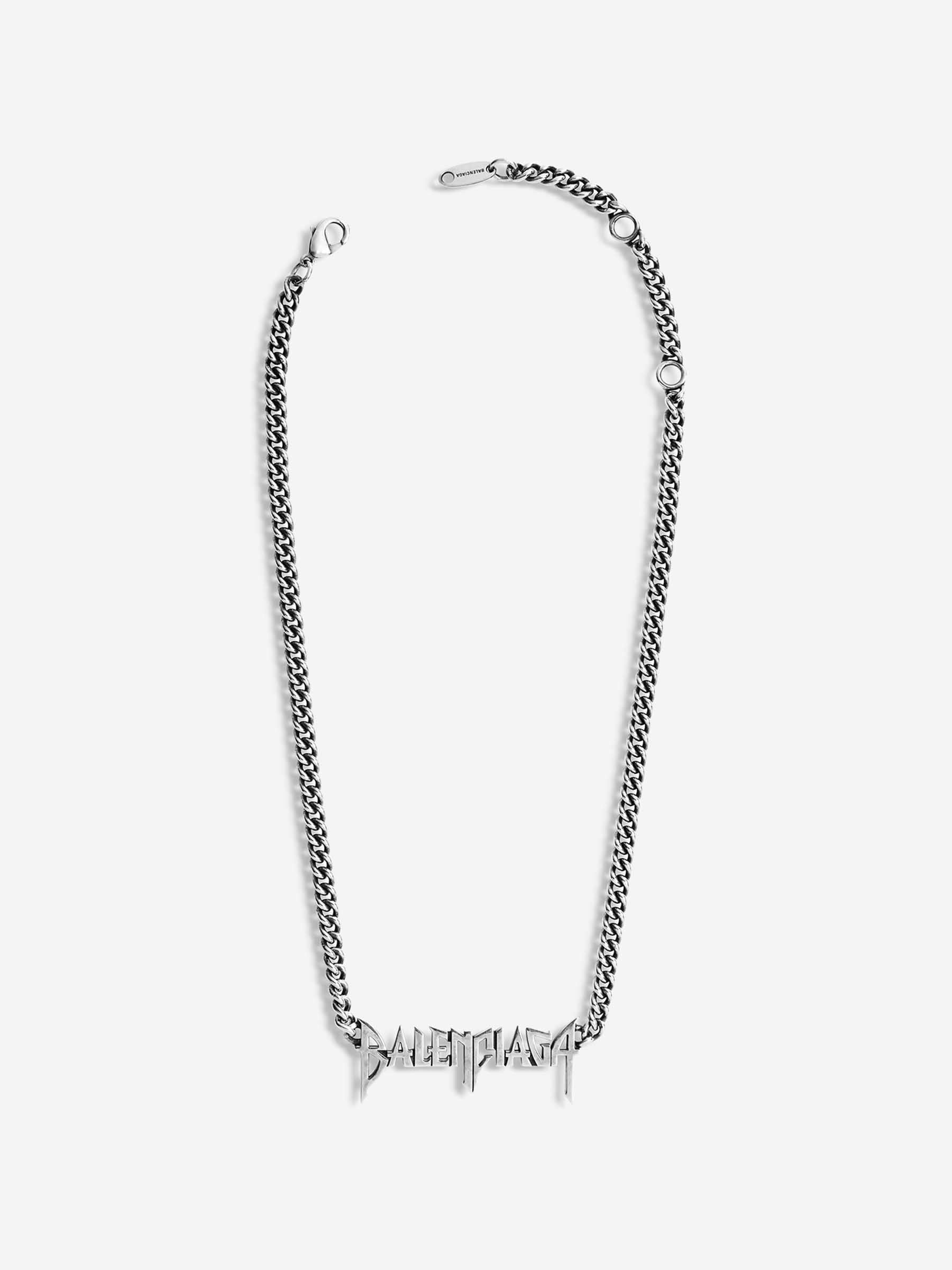 Оригінальна Type Metal Necklace Balenciaga – вид ззаду