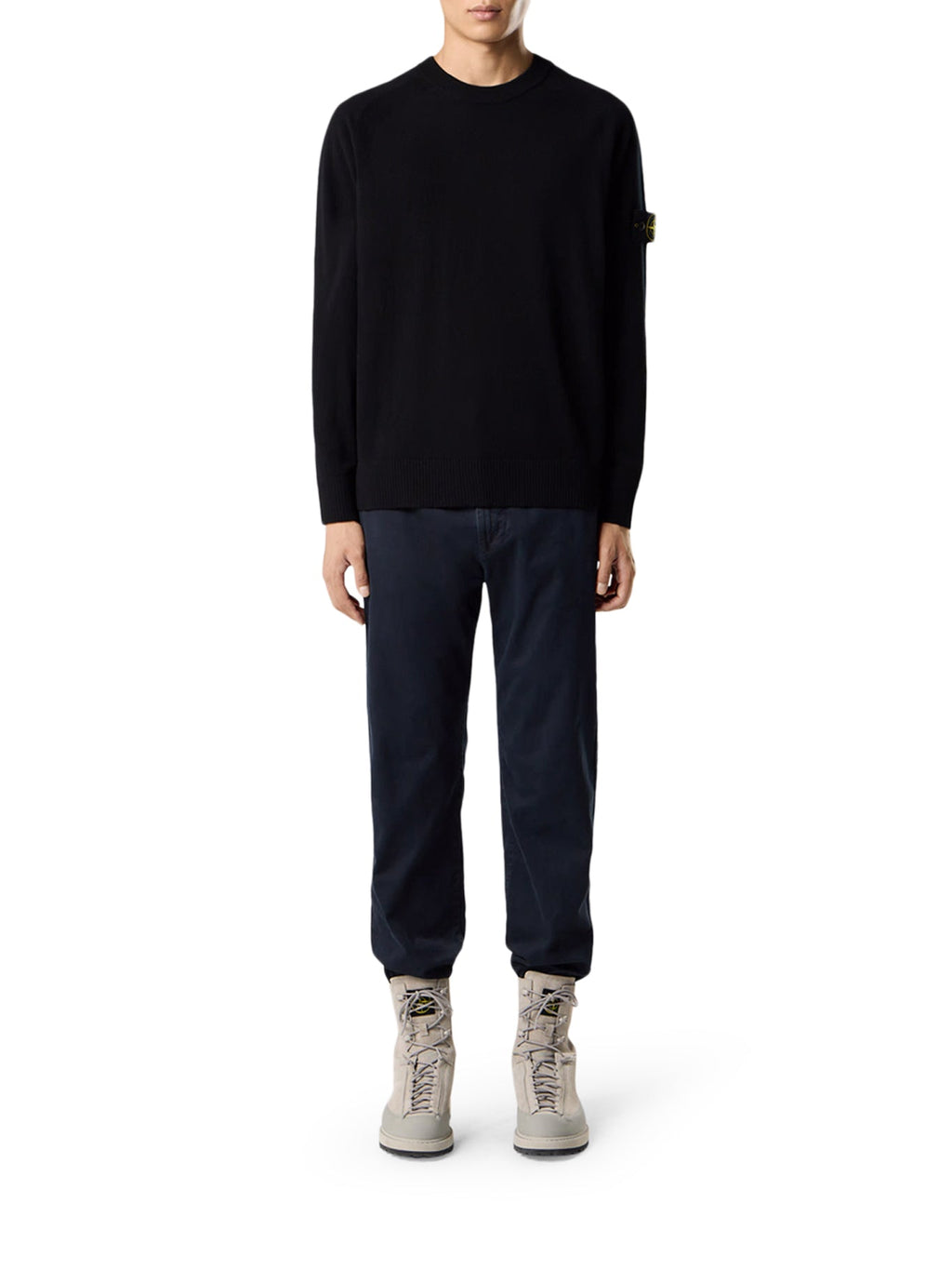 Compass Logo Crew Neck Wool Sweater Stone island – Гарантія оригінальності – вид ззаду