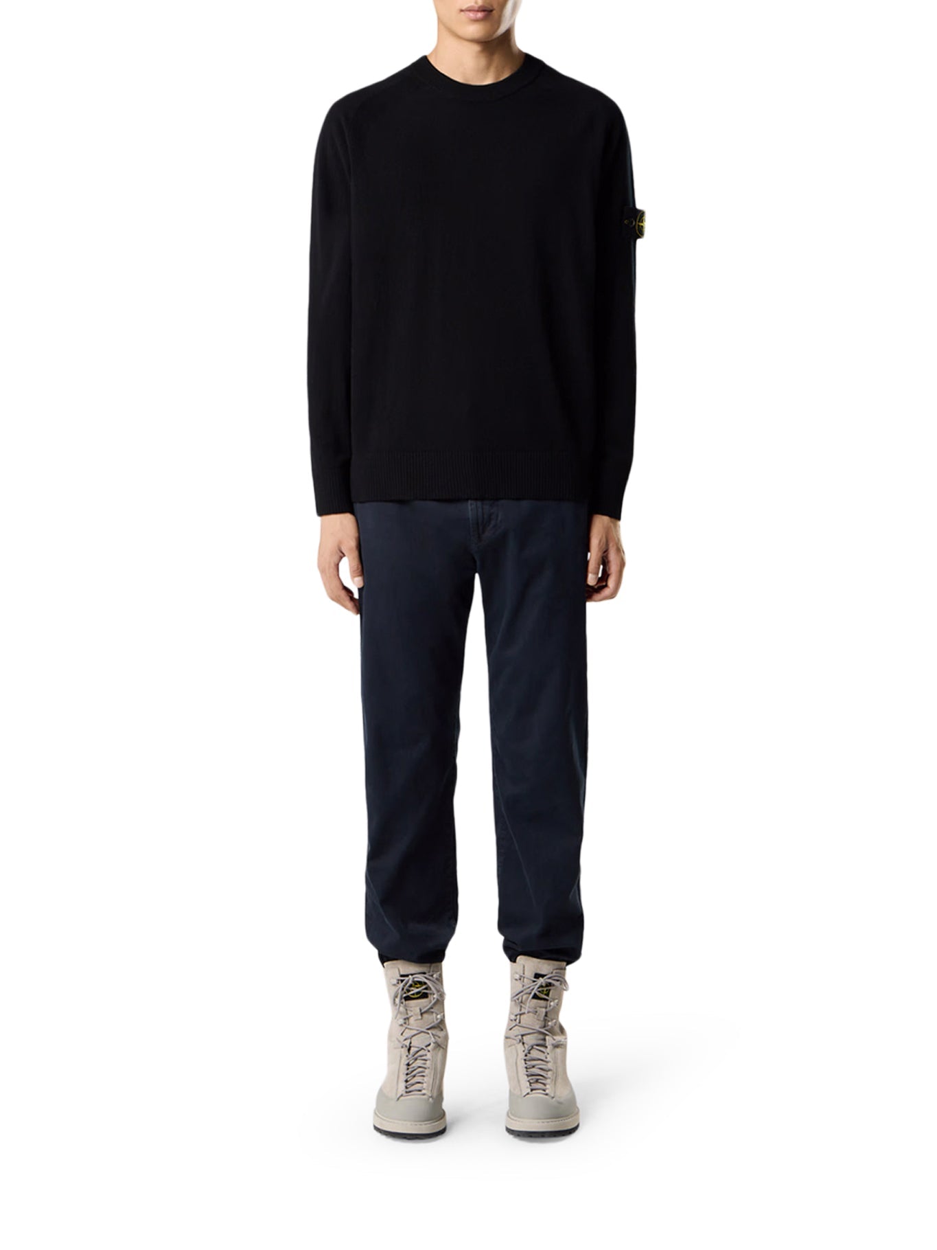 Compass Logo Crew Neck Wool Sweater Stone island – Гарантія оригінальності – вид ззаду