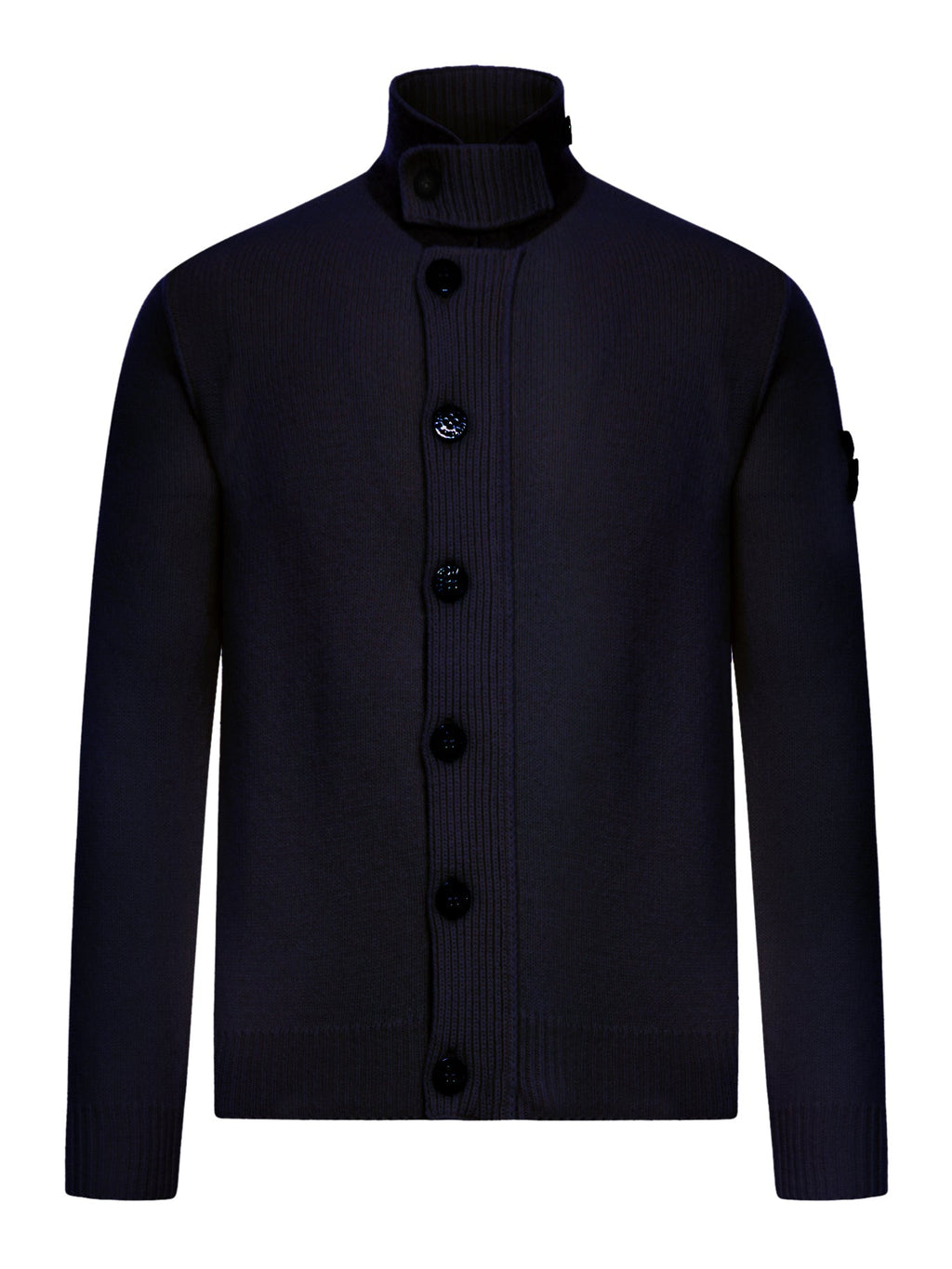 High Neck Wool Cardigan Stone island – Гарантія оригінальності – боковий вид