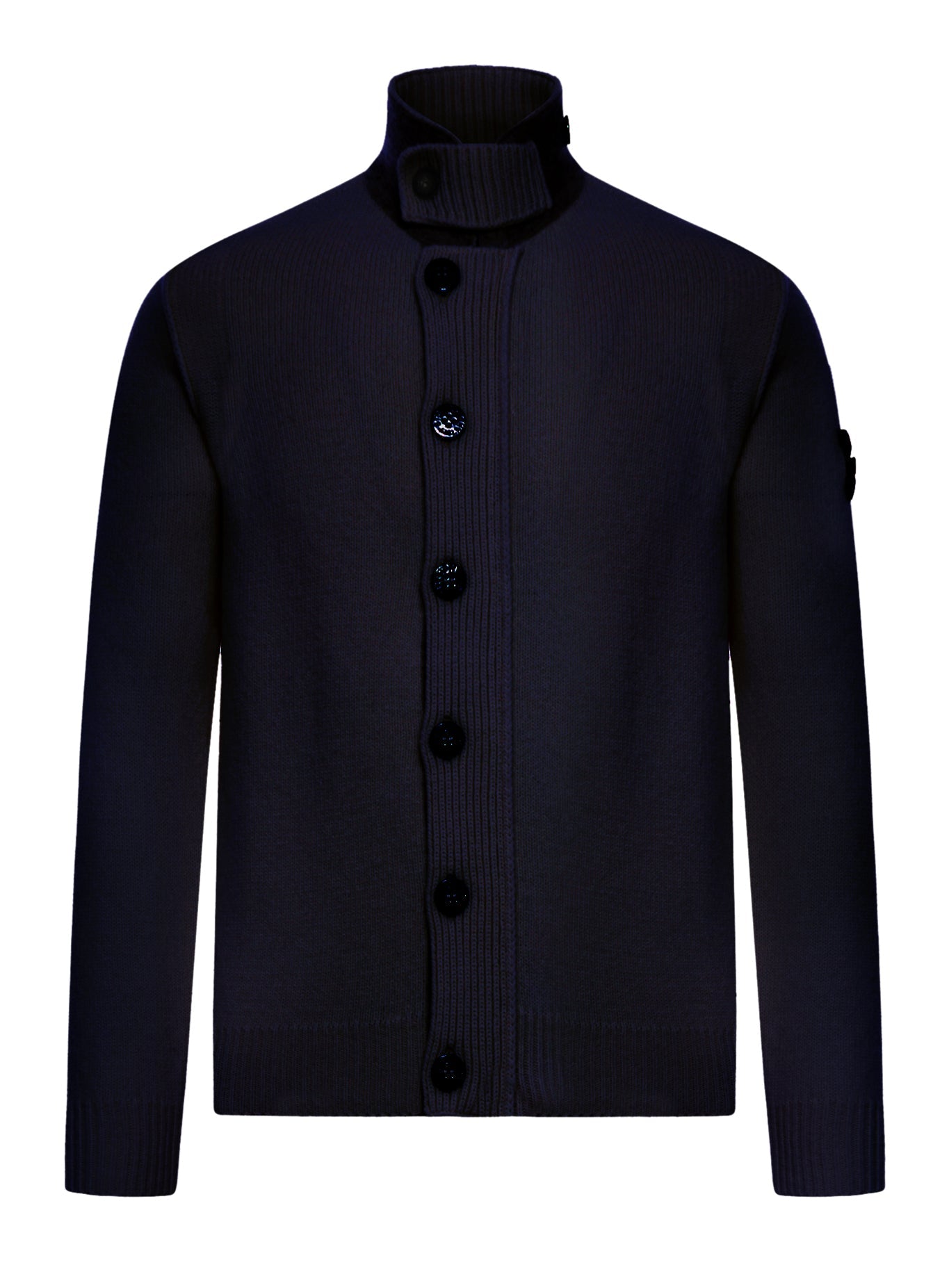 High Neck Wool Cardigan Stone island – Гарантія оригінальності – боковий вид
