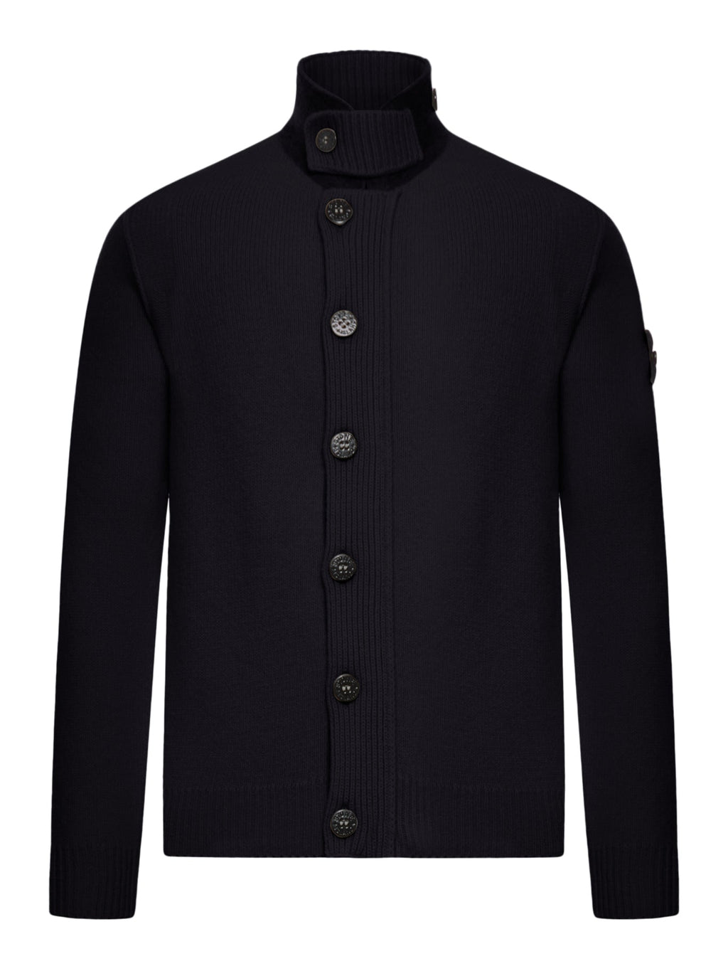 High Neck Wool Cardigan Stone island – Гарантія оригінальності – боковий вид