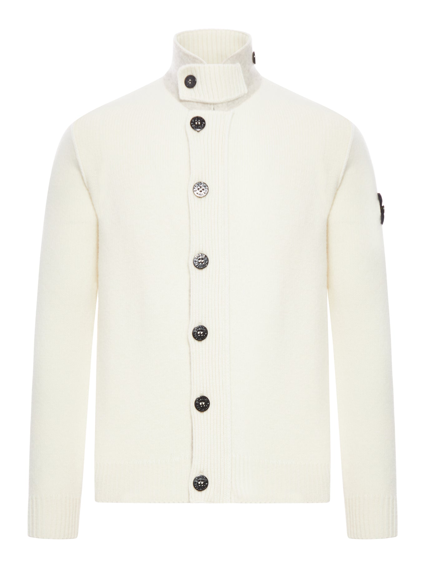 High Neck Wool Cardigan Stone island – Гарантія оригінальності – боковий вид