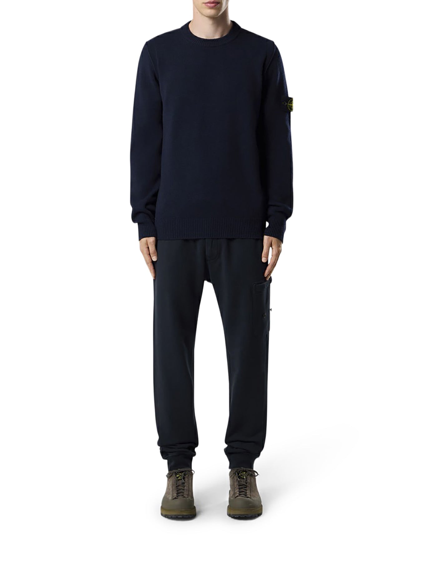 Оригінальна Melange Effect Sweater With Compass Logo Stone island – вид ззаду