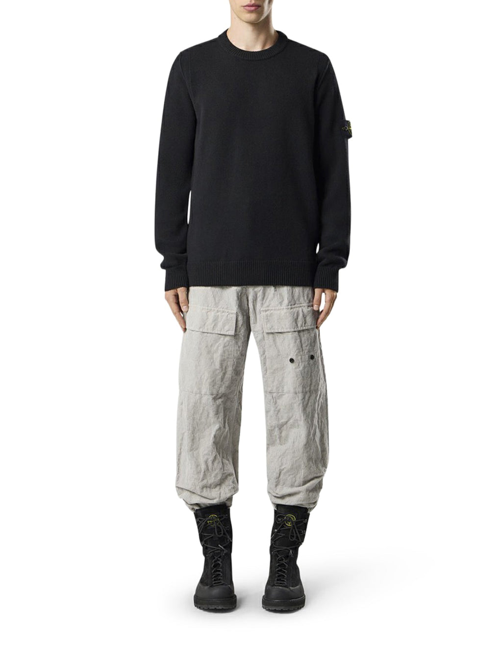 Оригінальна Melange Effect Sweater With Compass Logo Stone island – вид ззаду