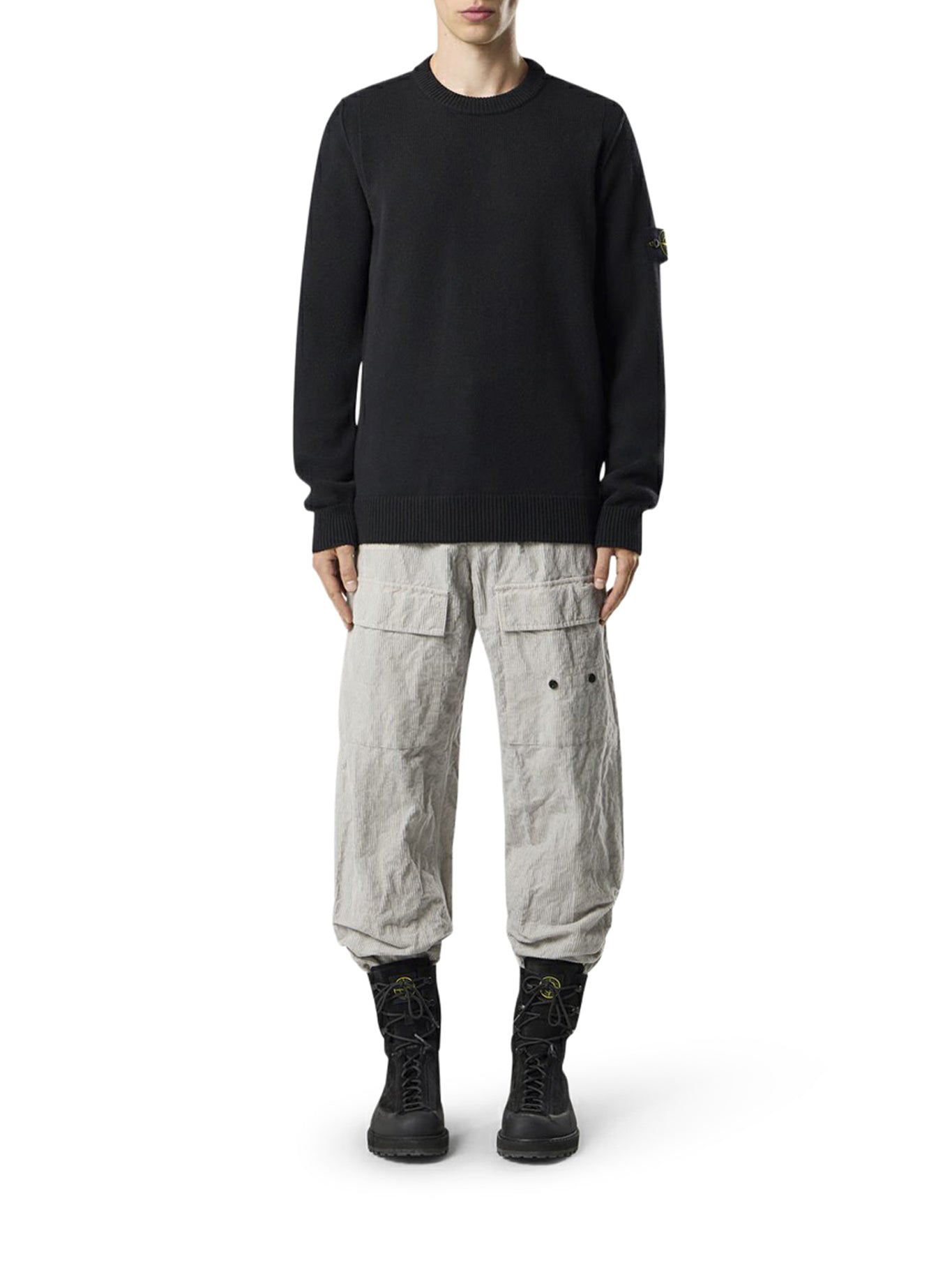 Оригінальна Melange Effect Sweater With Compass Logo Stone island – вид ззаду