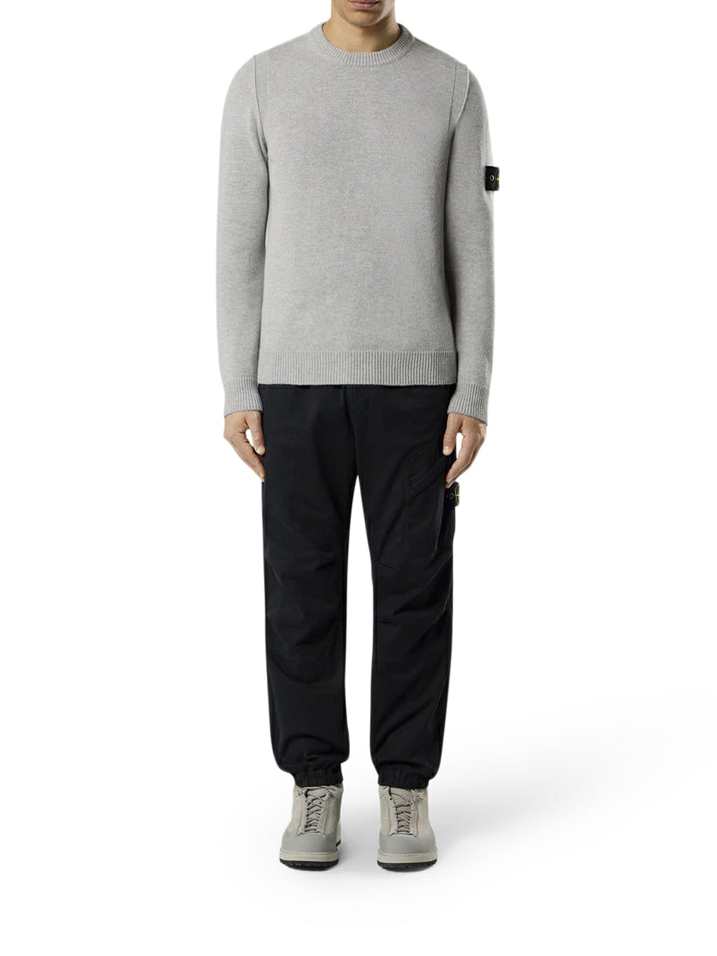Оригінальна Melange Effect Sweater With Compass Logo Stone island – вид ззаду