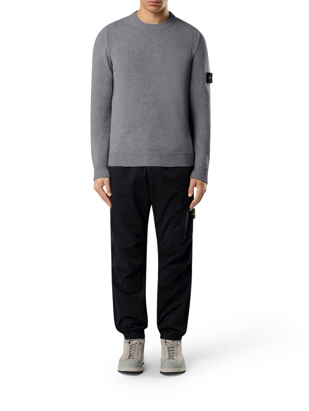 Оригінальна Melange Effect Sweater With Compass Logo Stone island – вид ззаду