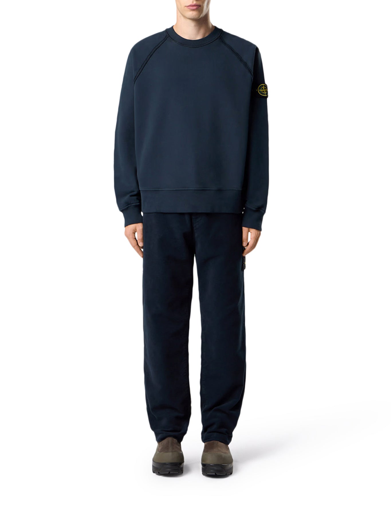Crew Neck Sweatshirt In Organic Brushed Cotton Stone island – Гарантія оригінальності – вид ззаду