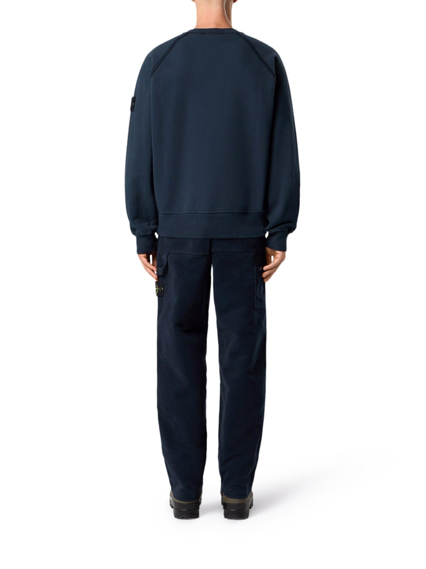 Crew Neck Sweatshirt In Organic Brushed Cotton Stone island – Гарантія оригінальності – детальний вид