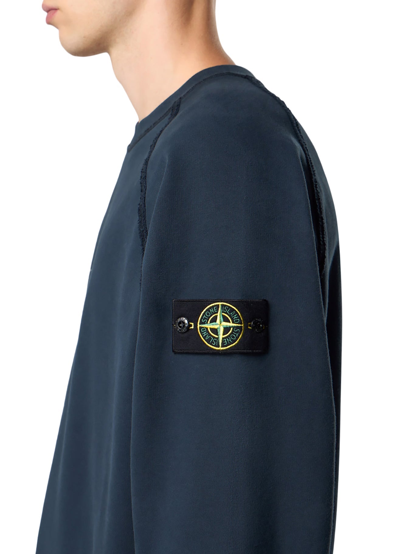 Crew Neck Sweatshirt In Organic Brushed Cotton Stone island – Гарантія оригінальності – збільшений вид