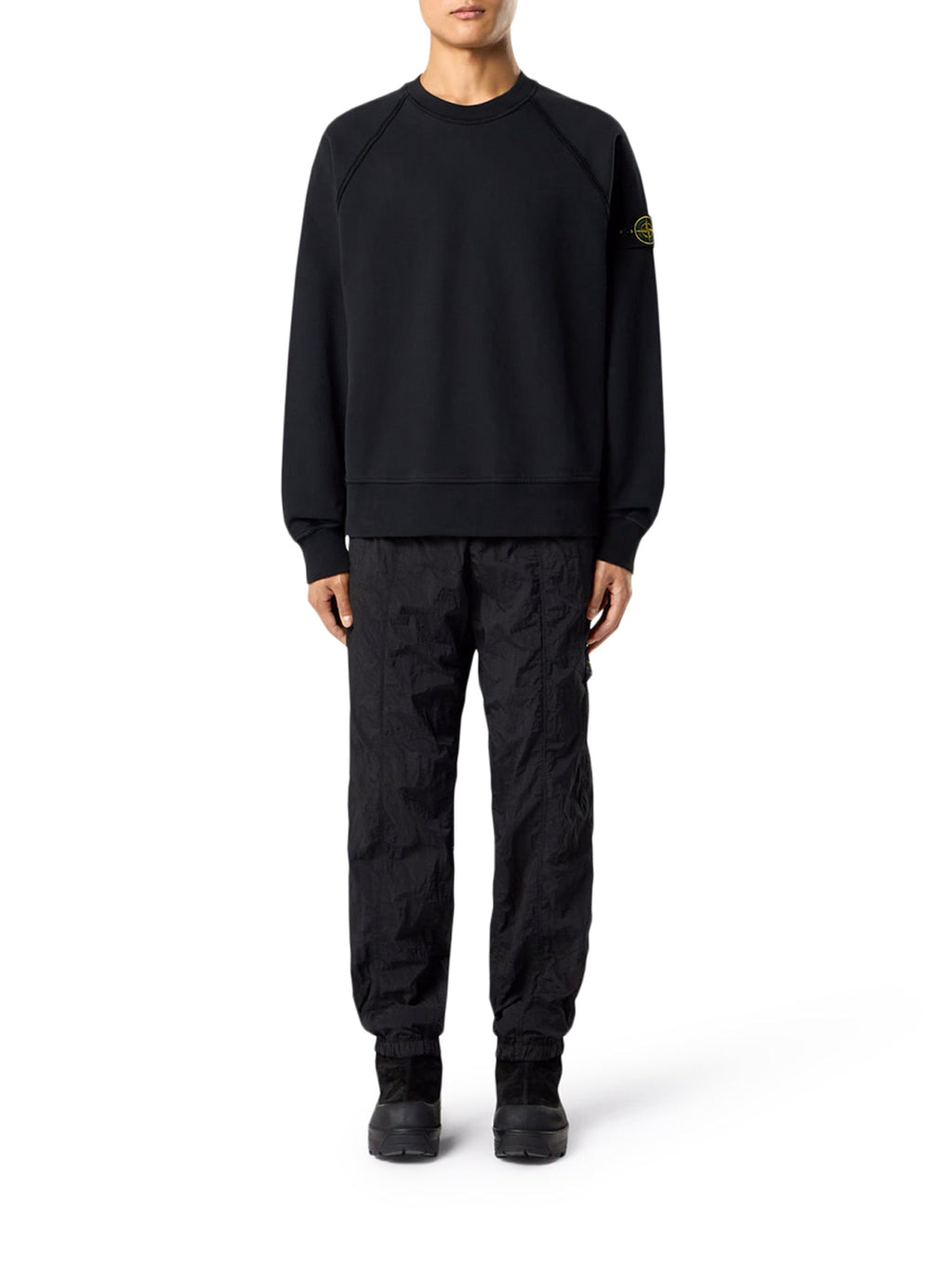 Crew Neck Sweatshirt In Organic Brushed Cotton Stone island – Гарантія оригінальності – вид ззаду