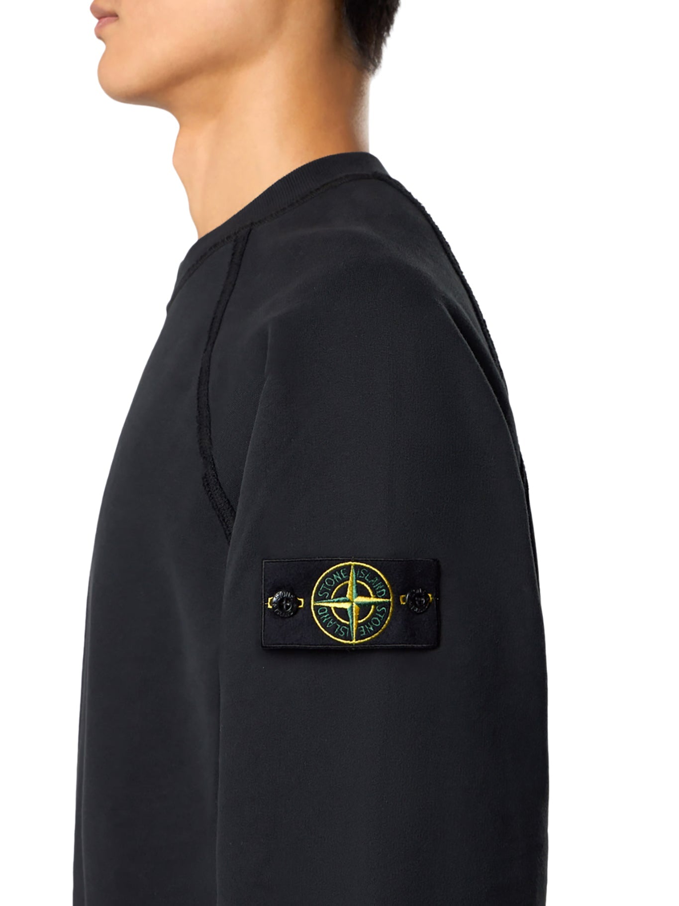 Crew Neck Sweatshirt In Organic Brushed Cotton Stone island – Гарантія оригінальності – збільшений вид