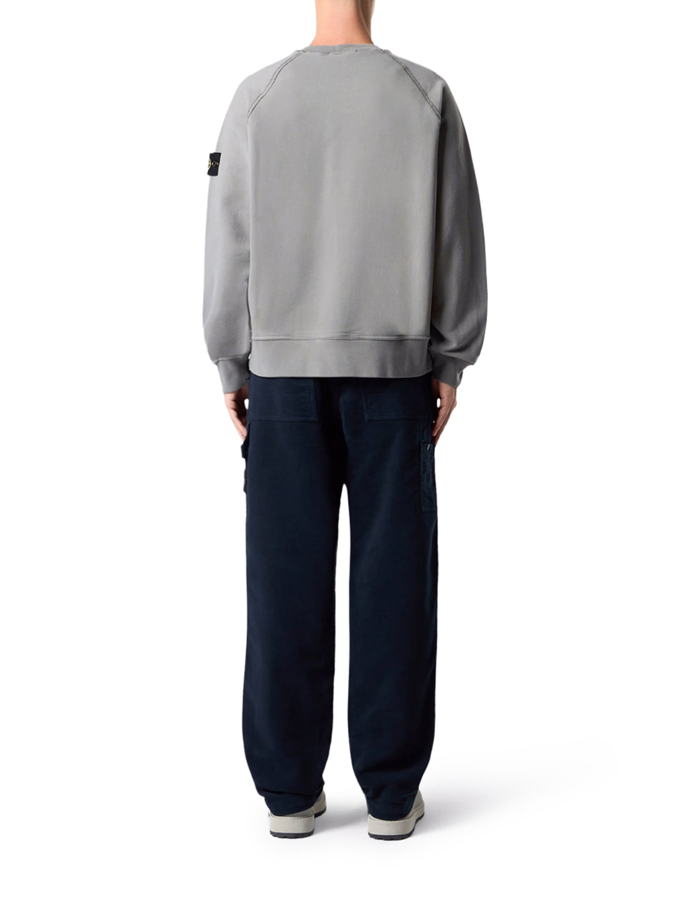 Crew Neck Sweatshirt In Organic Brushed Cotton Stone island – Гарантія оригінальності – детальний вид