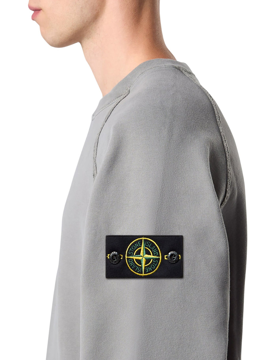 Crew Neck Sweatshirt In Organic Brushed Cotton Stone island – Гарантія оригінальності – збільшений вид