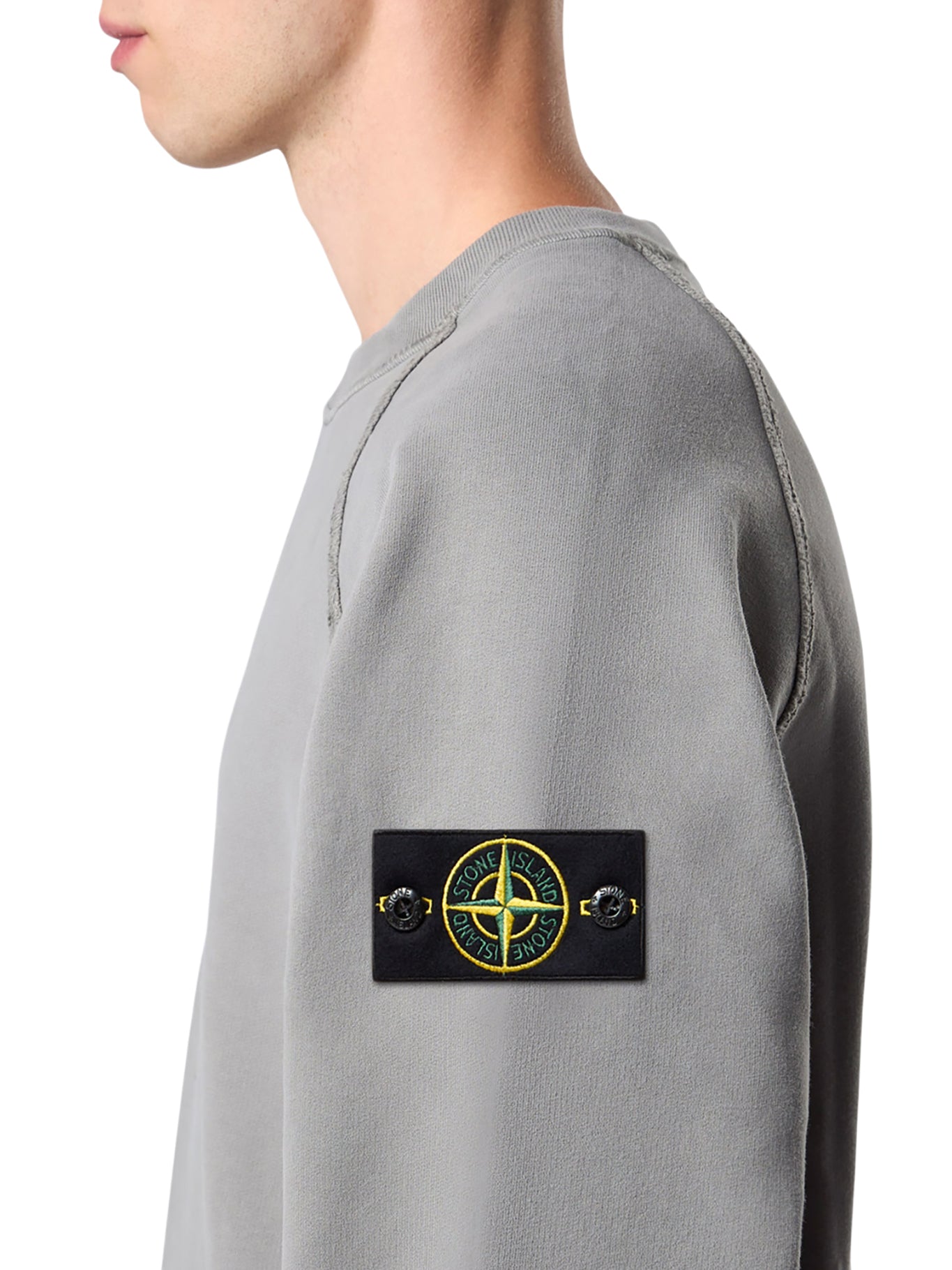 Crew Neck Sweatshirt In Organic Brushed Cotton Stone island – Гарантія оригінальності – збільшений вид