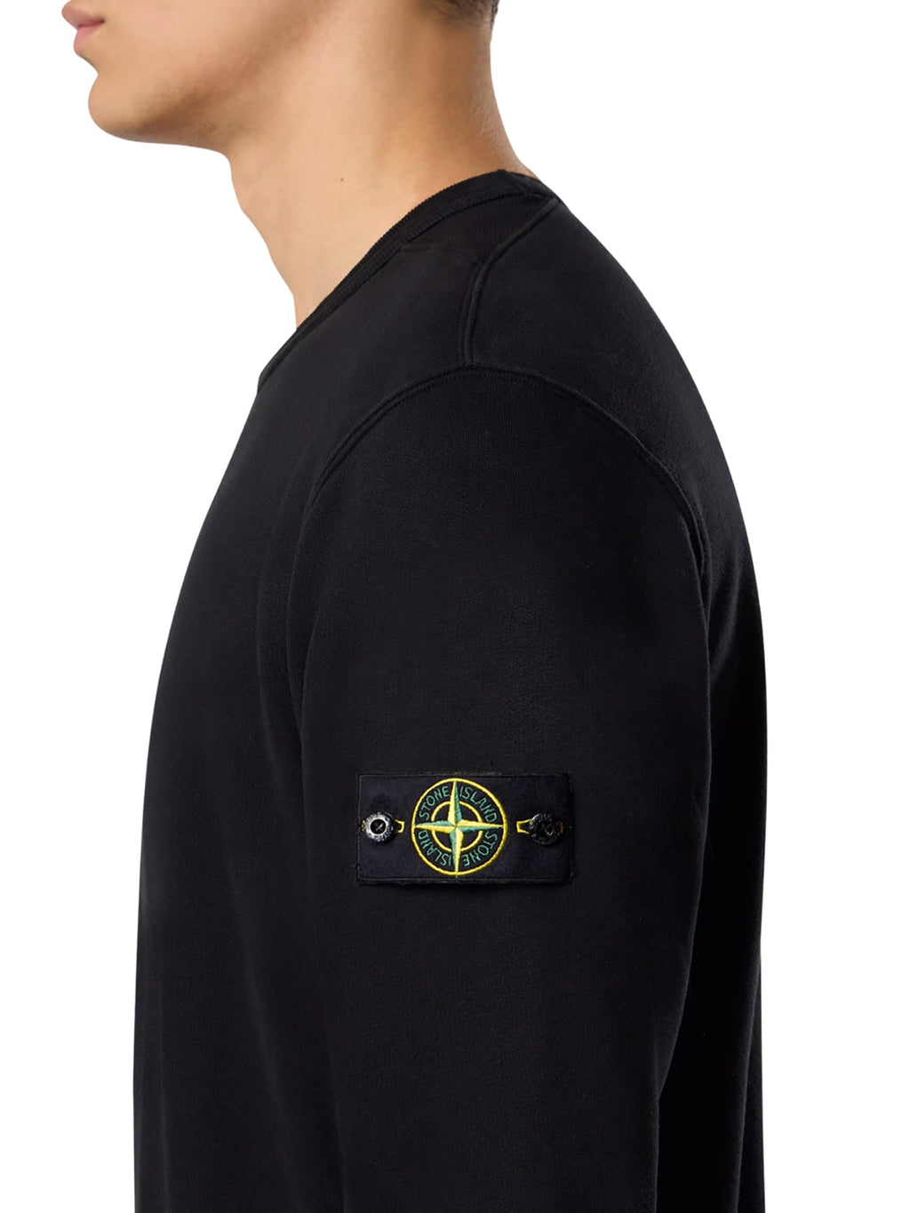 Оригінальна Crewneck Cotton Sweatshirt With Compass Logo Stone island – збільшений вид