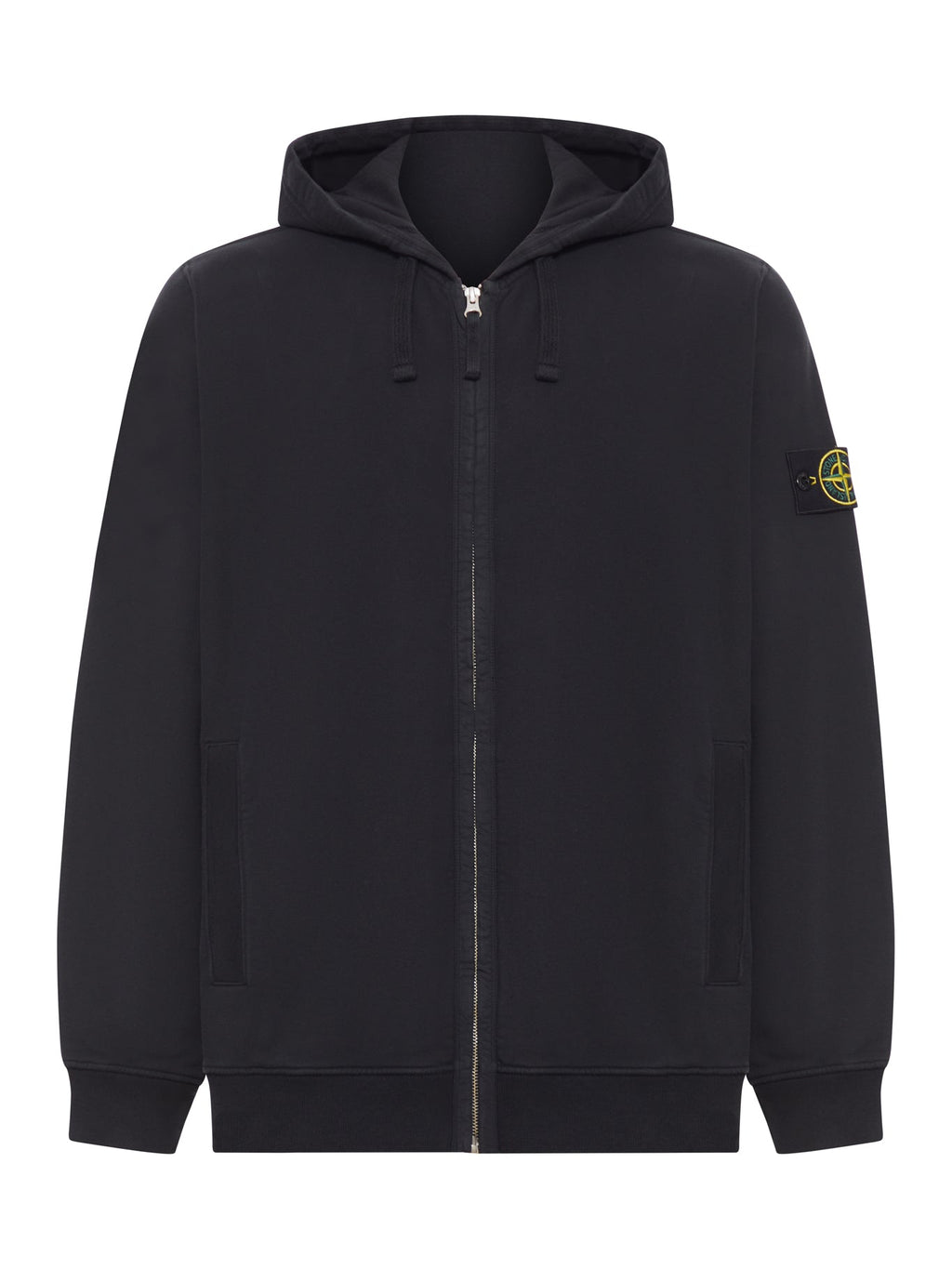 Оригінальна Cotton Sweatshirt With Zip And Hood Stone island – боковий вид