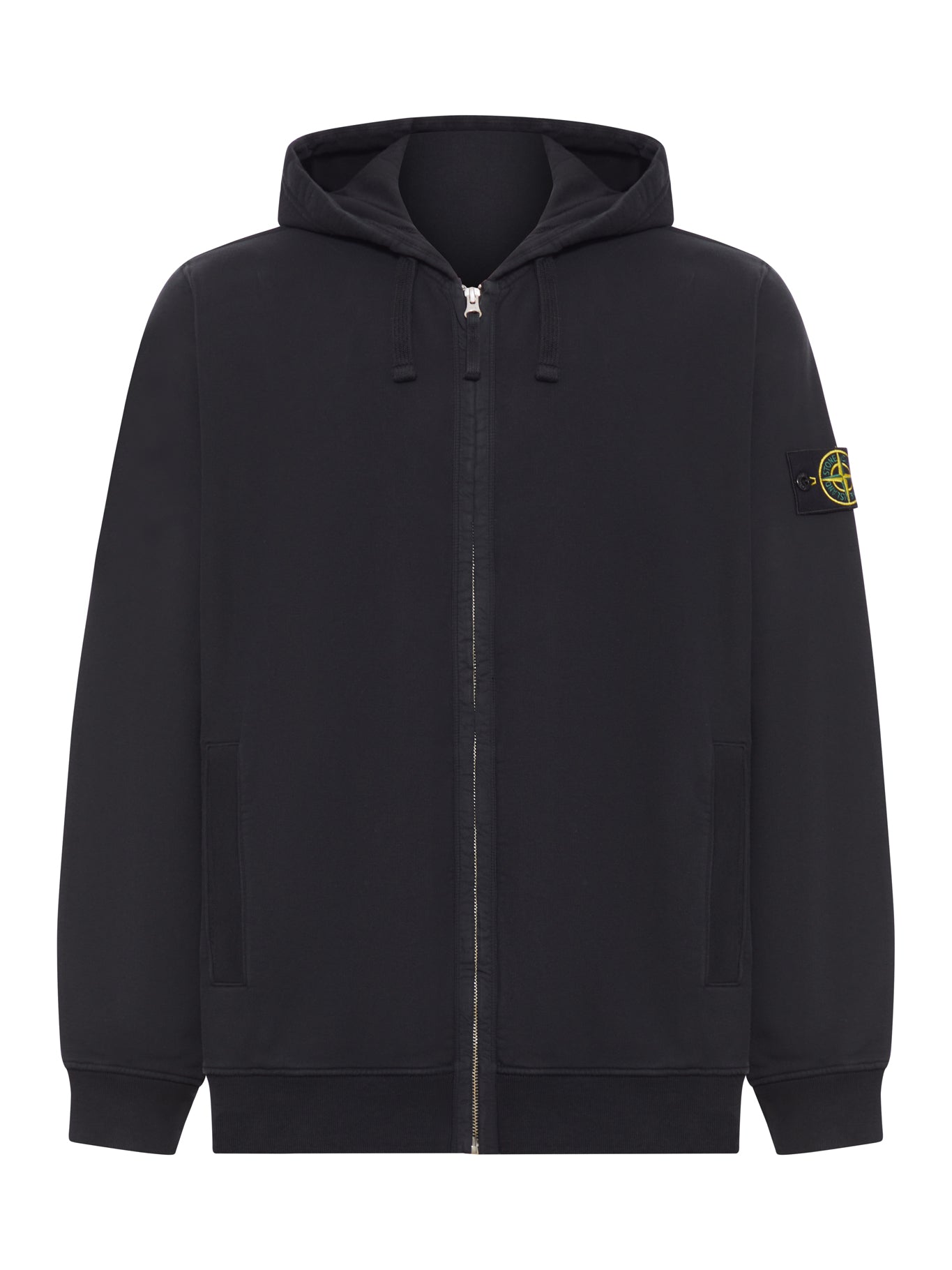 Оригінальна Cotton Sweatshirt With Zip And Hood Stone island – боковий вид