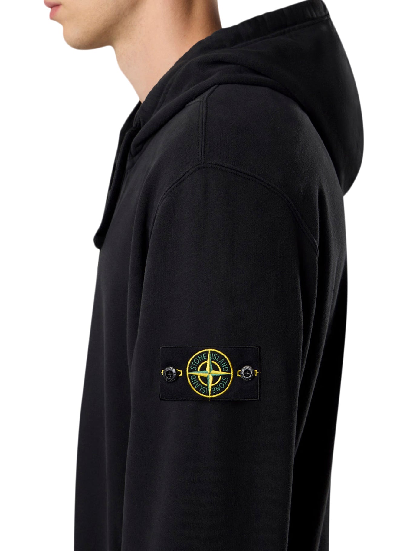 Оригінальна Cotton Sweatshirt With Zip And Hood Stone island – збільшений вид