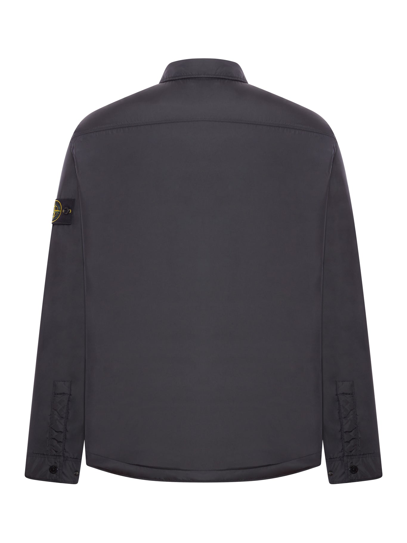 Technical Fabric Overshirt With Stone Island Badge Stone island оригінал – Купити в Україні – вид ззаду