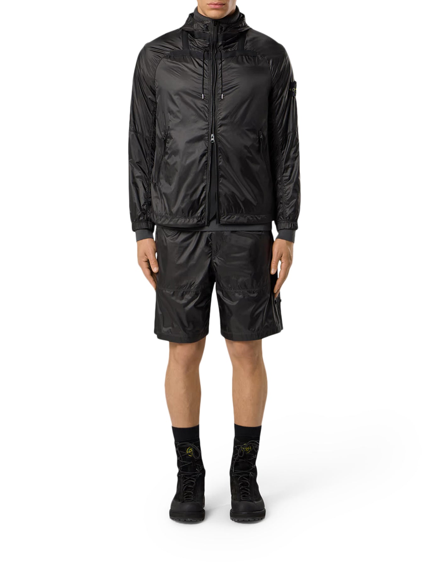 Оригінальна Lightweight Hooded Jacket With Anti-Drop Stone island – вид ззаду