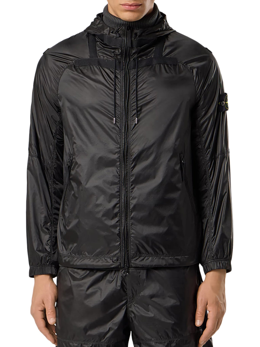 Оригінальна Lightweight Hooded Jacket With Anti-Drop Stone island – детальний вид