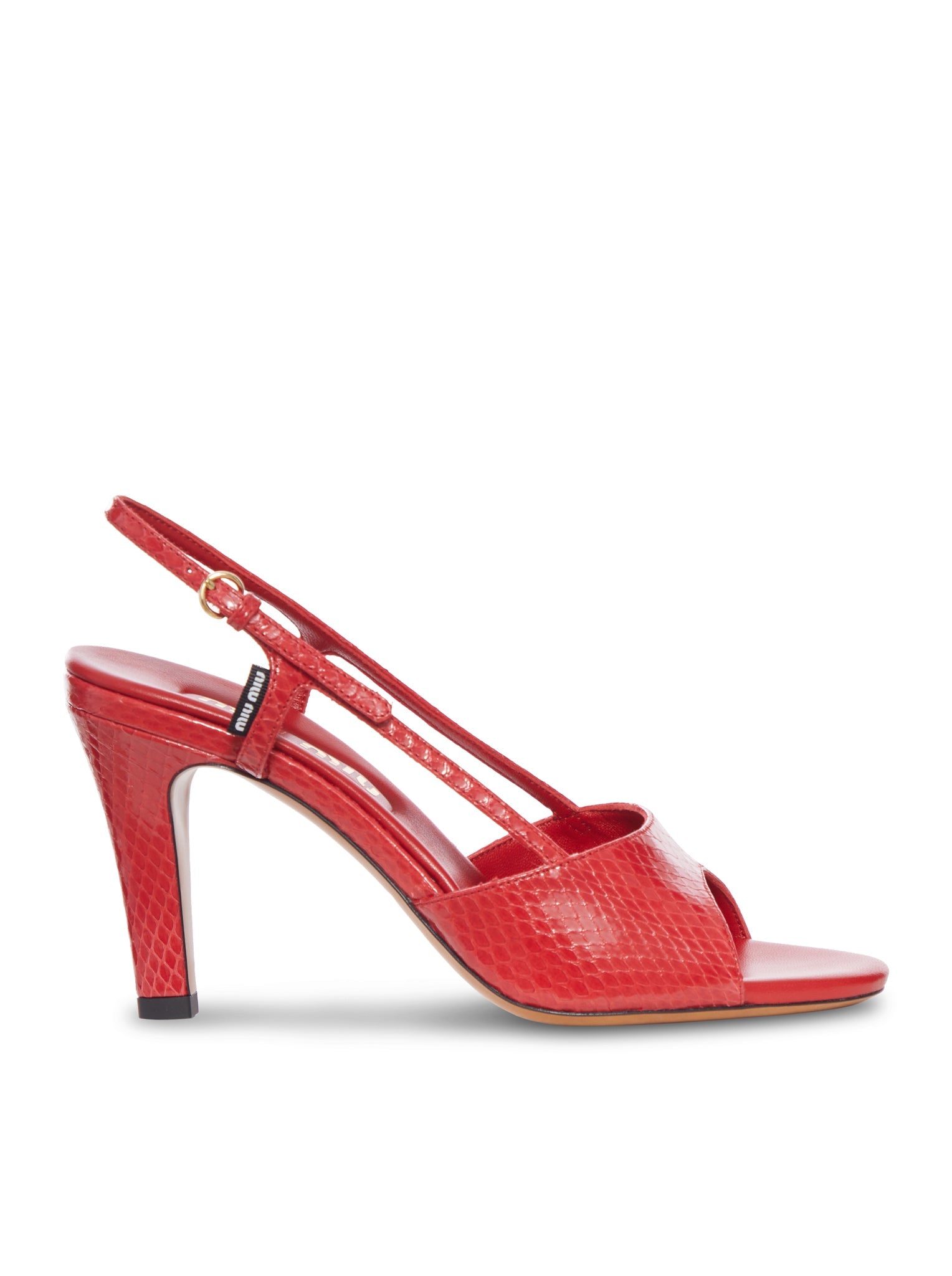 Ayers Slingback Sandals Miu miu – Гарантія оригінальності – боковий вид